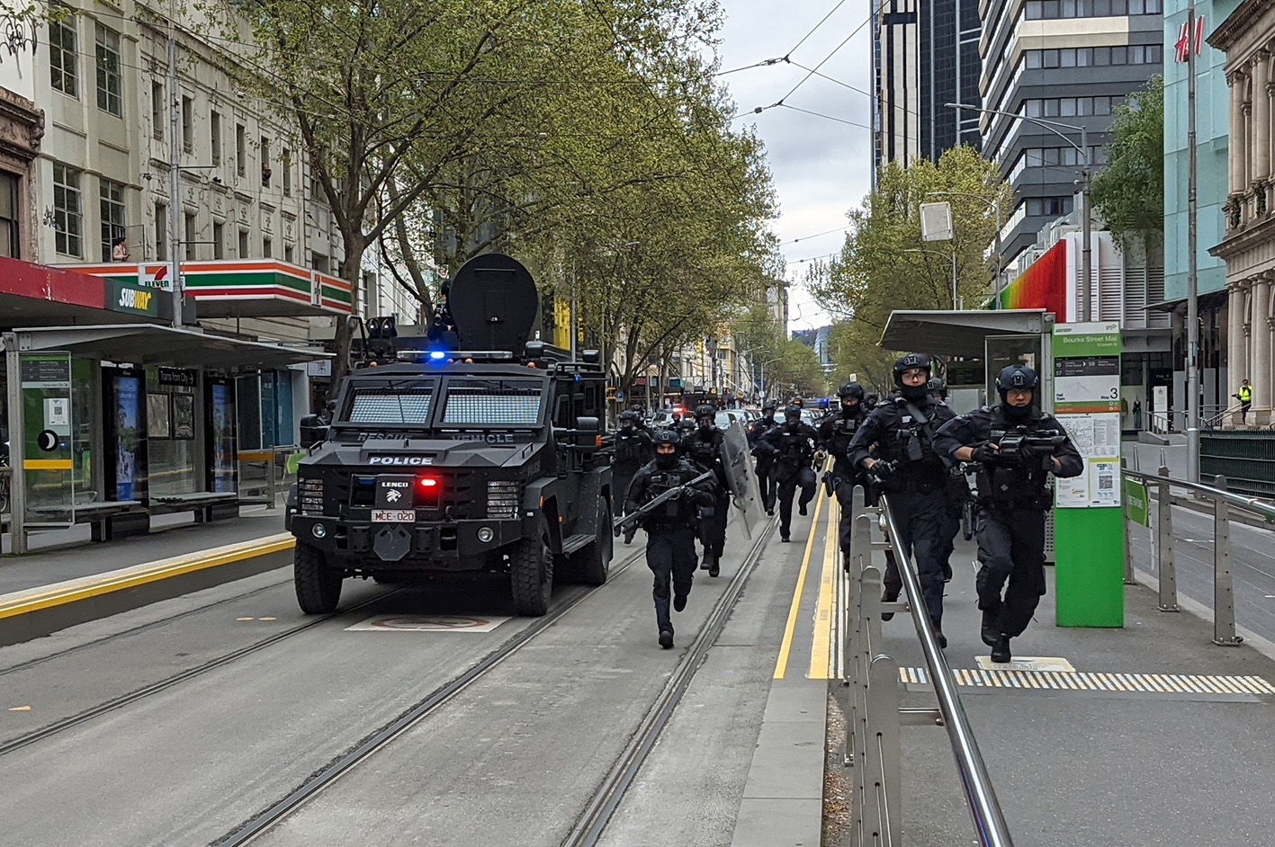 Riot police move in on Wednesday 22 September