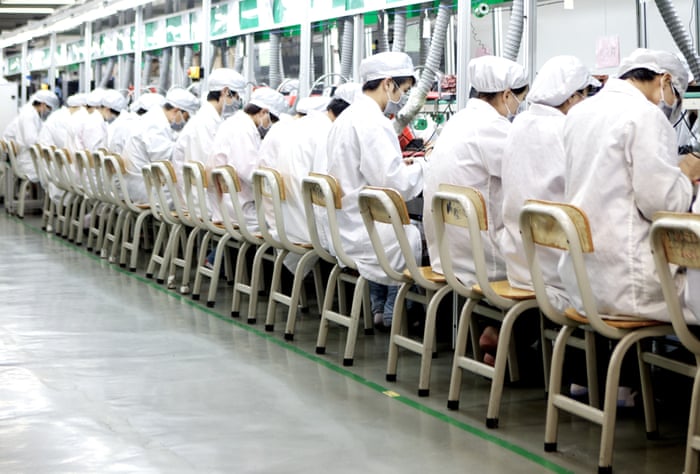 The Foxconn plant in Shenzhen, China, where Apple's iPhones are produced.